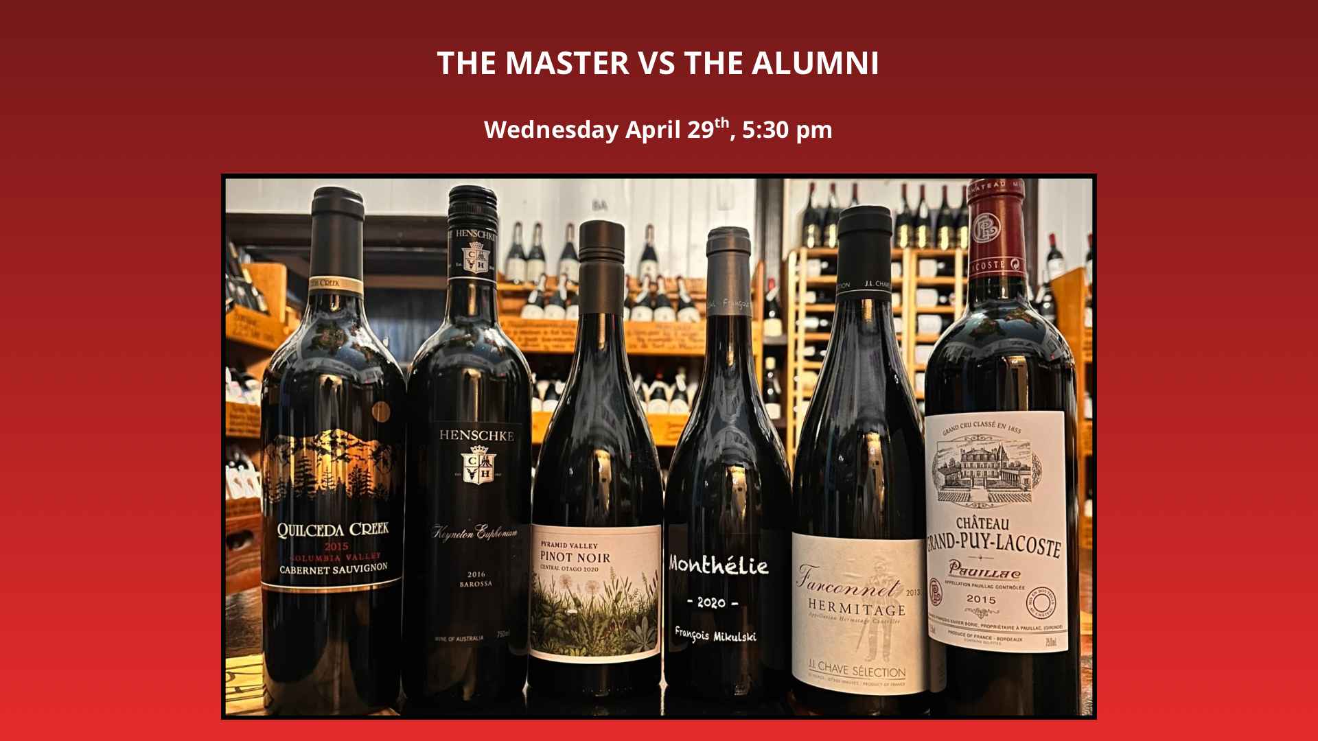 Wine Tasting: The Master Vs The Alumni