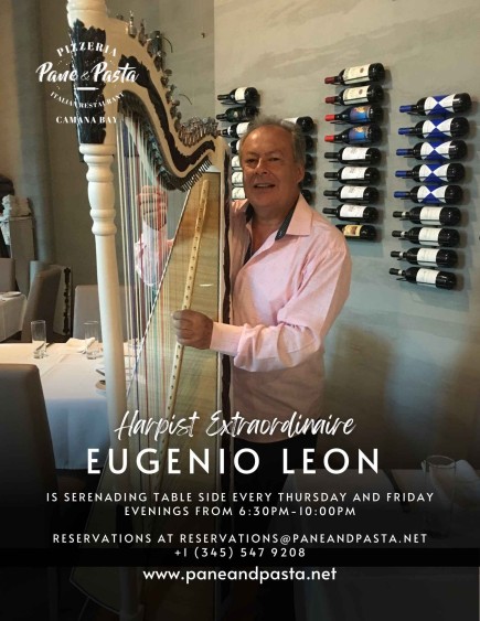 Harpist Extraordinaire at Pane & Pasta | Cayman Good Taste