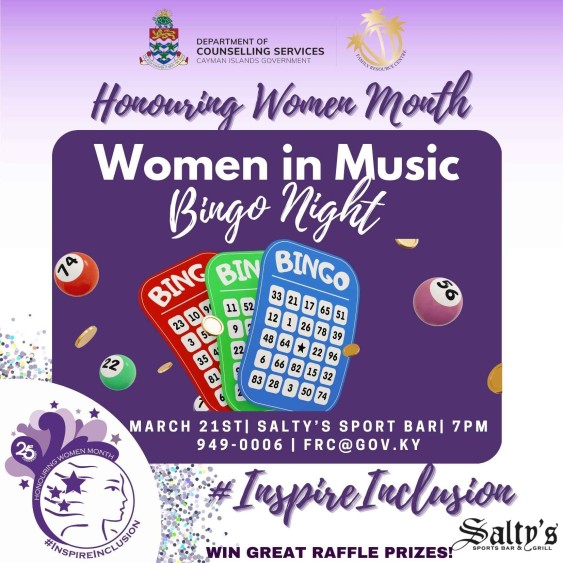 Honouring Women Month 2024 - Women In Music Bingo