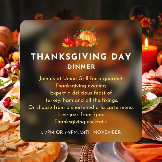 Thanksgiving Day Dinner, Union Grill | Cayman Good Taste