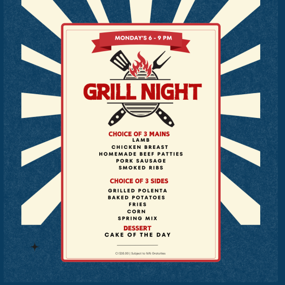 Grill Night at Tides Restaurant