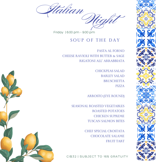 Italian Night - Wyndham Reef Resort
